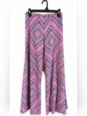 Jessica Simpson Pink Patterned Split Side Pants